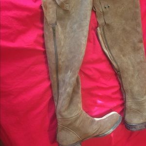 free people over the knee suede boots